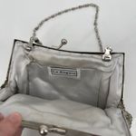 La Regale Vintage  Silver Beaded Clutch Bag Evening Satin Small Photo 11