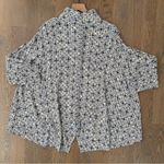 Dress to Kill Vintage Geometric Print Gauze Swing Tunic Top Cream and Blue OS Size M Photo 6