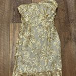 Lucy in the Sky Gold Mini Dress Photo 0