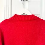 Silvian Heach NWT Red Haute Holiday Fair Isle Button Cardigan XS Wool Blend Photo 10