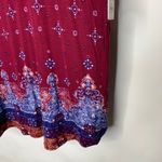 Mudd NWT Flowy Tank Top Sz Large Burgundy Blue Orange Medallion Photo 6