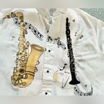 NEIL ALLYN Hand Painted Sax/Violin/Clarinet Chorus~Band~Jazz Tux Blouse Sz S White Photo 9