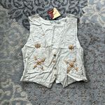 Jane Ashley Vintage  Beaded Vest Tan Medium Photo 0