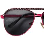 Stylish Pink Rhinestone Embellished Aviator Y2K Style Sunglasses Photo 2
