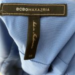 BCBGMAXAZRIA Women's Size 4 Blue Halter Ruffled Mini Length Dress Photo 4