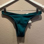 Hollister Women’s Bikini Bottoms Swimsuit Green Ribbed Thong Size Small Photo 1