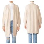Elliatt Beige Vivid Powder Knit Open Front Long Line Knit Cardigan Sweater S Photo 1