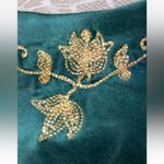 Victoria's Secret VTG VICTORIA’S SECRET 100% SILK Chemise Babydoll Nightie Green Gold Small Photo 6