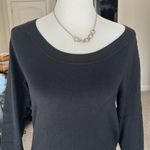 Talbots Scoop neck, 3/4 Raglan Sleeve Black Sweater, Medium, EUC Photo 1