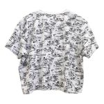 Disney  Mickey Minnie Mouse Black/White Comics Print Cropped Tee T Shirt Size M Photo 1