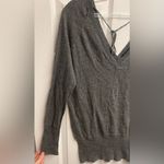 BCBGMAXAZRIA Viscose/Wool Blend V-Neck Open Back Fitted Sweater Size Medium Photo 1