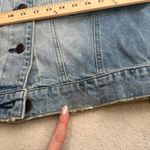 Free People  Sequin Glam Denim Jacket in Indigo Blue Size Small Photo 13