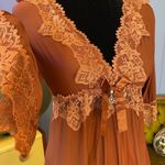 Deep V Neck Floral Lace Boho Babydoll Slip Dress Photo 3