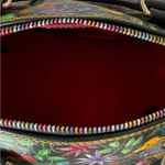 Dooney & Bourke  Black Floral Women's Boston Bag with Rainbow Zipper EUC Photo 9