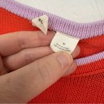 Moth Anthropologie Orange Lavender Trim Crew Neck Sweater Womens M Preppy Size M Photo 5