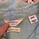 Weatherproof  Linen Light Blue Button-Down Shirt Photo 1