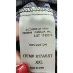 White Cross Butterfly Print Scrub Top‎ V Photo 1