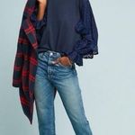 Ro & De  Tariro Navy Pullover Top with Lace Sleeves Size L Photo 1