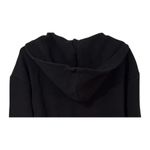 We Wore What NWT Cropped Half Zip Fleece Cotton Hoodie Long Sleeve S Black #3404 Photo 5