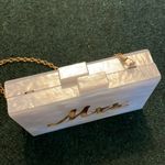 “Mrs.” Bridal White Acrylic Clutch Purse Photo 1