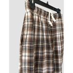 Brandy Melville Women’s  Catherine Brown Plaid Pants Pockets One Size Relaxed Photo 2
