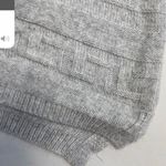 Oversize Knit Hooded Sweater Gray Size M Photo 7