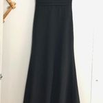 Mac Duggal  Black Bow Shoulder V Neck Gown Dress, size 4 Photo 1