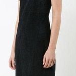 Theory • Eulia Dress black paneled lamb leather suede mock neck ponte knit Photo 0