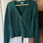 FatFace  Green V Neck Cardigan Button Long Sleeve Sweater Photo 0