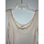 J.Crew XS Blush Pink Knit Scalloped Trim Tank Photo 1