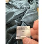 Eileen Fisher 100% Silk Blouse XS Popover Roll Tab Sleeves Blue Collared Top NWT Photo 10