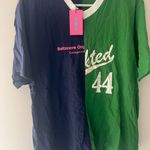 Edikted  Tee Green Blue White Short Sleeves Sports NWT size XL Photo 3