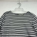 Chico's Zenergy Womens Tunic Top Striped Size 0 Cotton Blend 3/4 Sleeve Photo 3