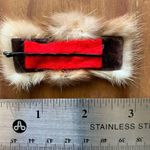 Fur Bow Hair Clips Tan Photo 2