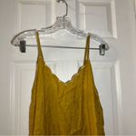 Hem & Thread NWT  Mustard Yellow V Neck Scalloped Cami Tank size Small Photo 4