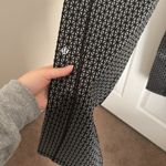 Lululemon 10 Straight Up Pant Tri Geo Silver Spoon Black Luon Stretch Foldover Photo 6
