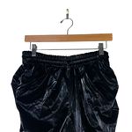 Labijou  Black Shiny Ruched Jogger Pants Womens L Retro Y2K Streetwear Photo 2