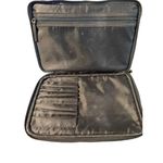 Vera Bradley  Camo Floral Brush Blush Cosmetic Makeup Bag Blue Handle Zipper READ Photo 6