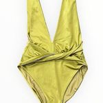 Agua Bendita NEW Ellis Twist Front Plunge One-Piece Swimsuit Size Large Photo 0