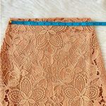 For Love & Lemons  Luna Pale Blush Floral Lace Scallop Hem Mini Skirt Size XS 0-2 Photo 9