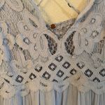 Free People  Adella Light Blue Crochet Swing Dress, Size Small Photo 4