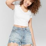 Wild Fable Cropped V-neck Top Photo 0