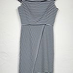 Hutch  Blue White Striped Off Shoulder Asymmetrical Mini Dress Womens S Preppy Photo 1