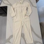 Madewell  Long Sleeved Utility Coveralls Women’s Medium Ivory Slim Tapered Leg Photo 11