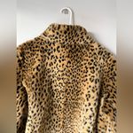 White Stag VTG  Leopard Print Faux Fur Coat Jacket Zip Up Jacket Hippie Size M L Photo 12