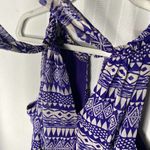 Forever 21  Tribal High Low Keyhole Sleeveless Open Back Tie Dress Medium Purple Photo 10