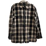 Ralph Lauren Lauren  Women’s M Black and White Plaid Flannel Full Zip Jacket Photo 15
