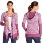 prAna Graceful Wrap Organic lightweight Tribal purple burnout Hoodie jacket Top Photo 10