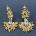 Beautiful Indian Pakistani Earrings/Wedding Peacock New Design Earrings Gold Photo 0