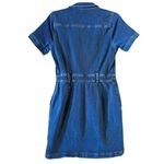 Hollister  Stretch Denim Utility Full Zip Front Mini Dress Short sleeve 70's M Photo 2